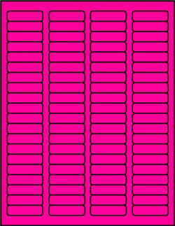 Pink dayglo fluorescent labels P1705